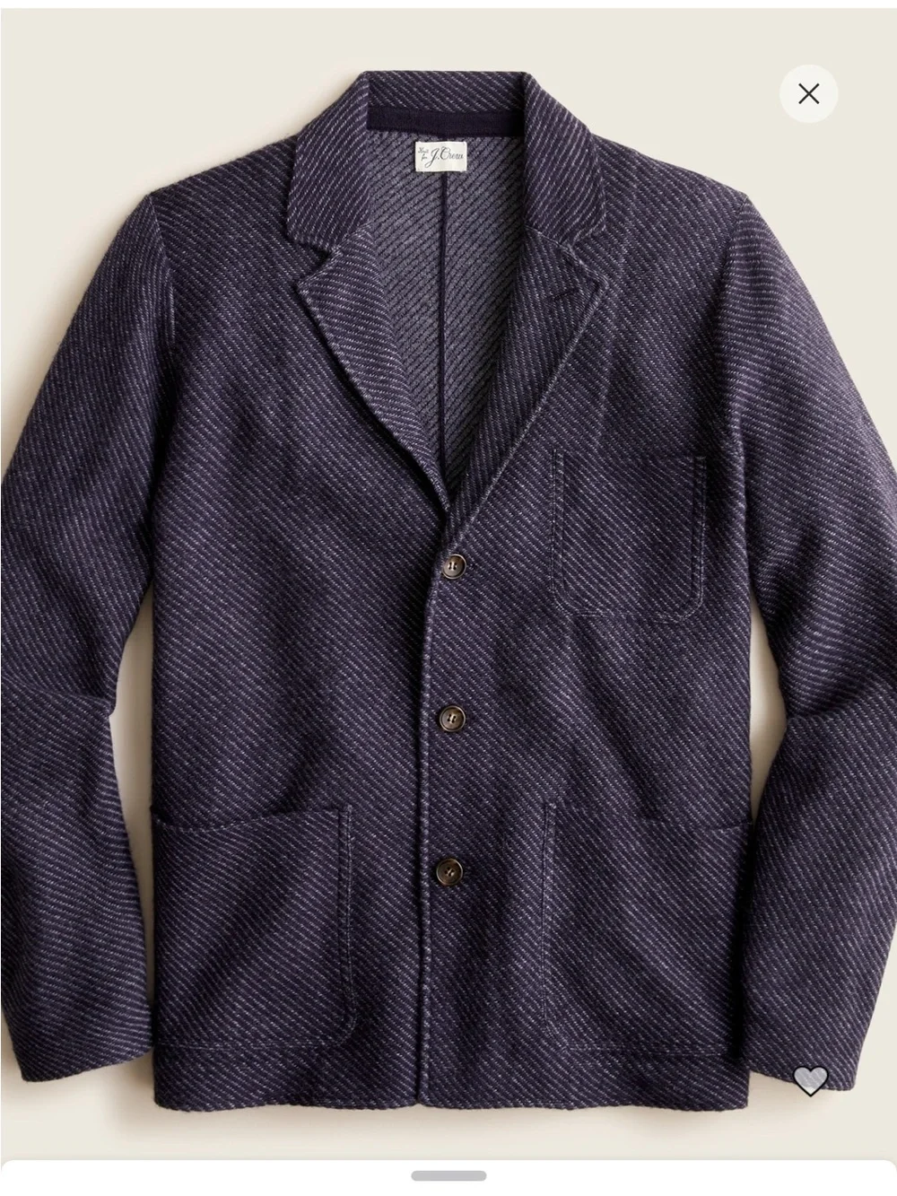 🟣 BOGO! J Crew Wool Blend Work Jacket in Twill Jacquard